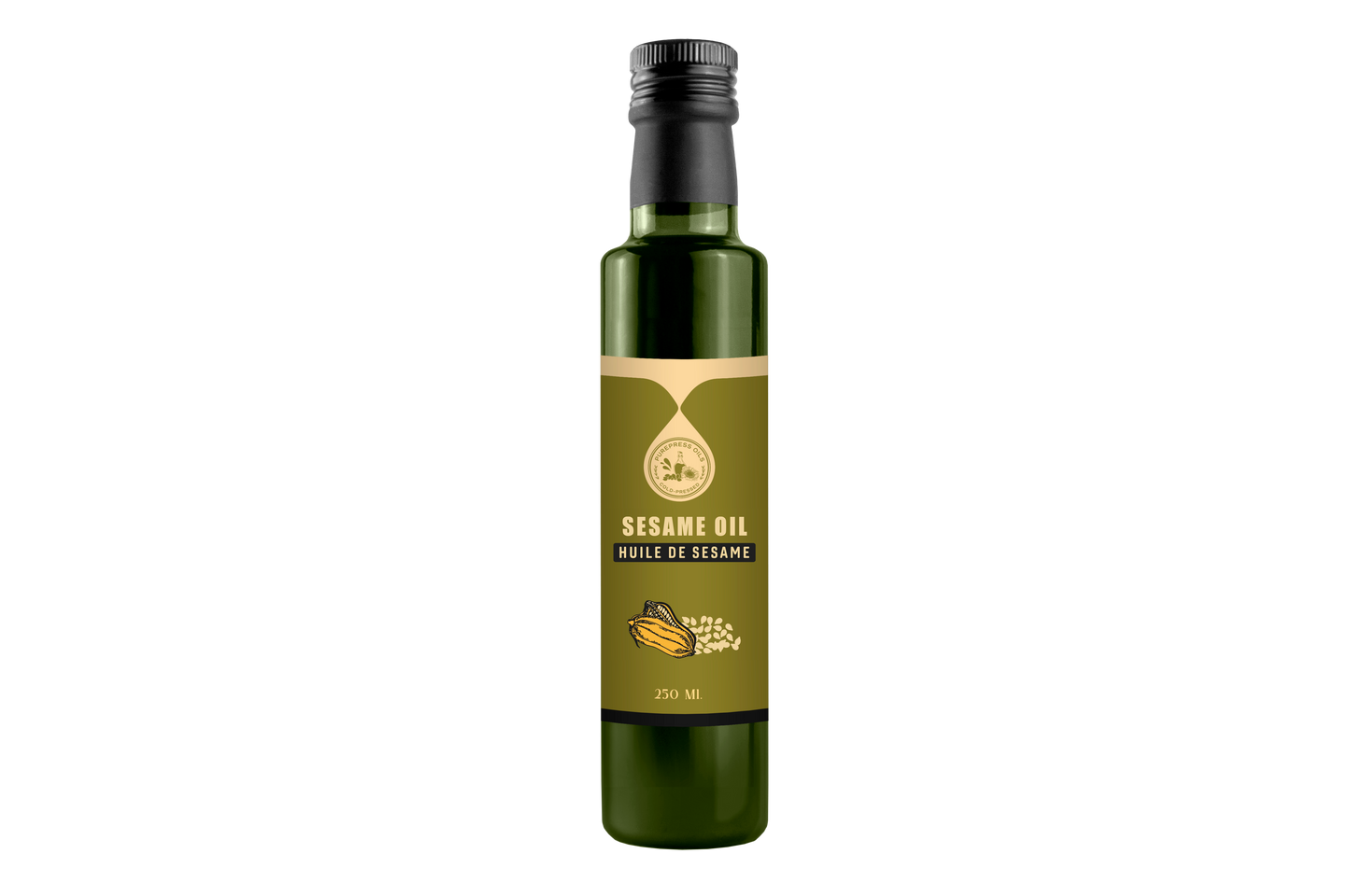 Cold pressed sesame oil 250ml bottle