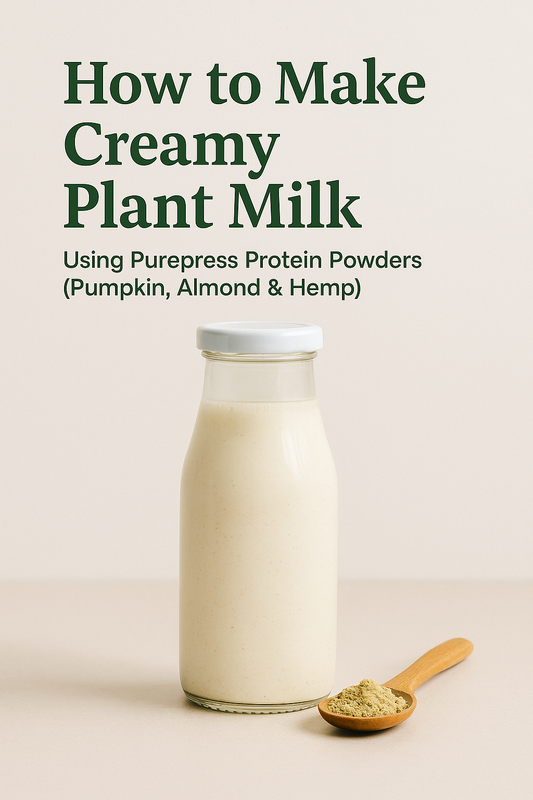 How to Make Creamy Plant Milk Using Purepress Protein Powders (Pumpkin, Almond & Hemp)