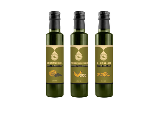 Everyday Essentials Oil Set – 3×250ml Cold-Pressed Oils