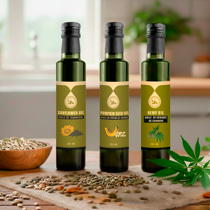 Plant-Powered Wellness Oil Set – 3×250ml Cold-Pressed Oils