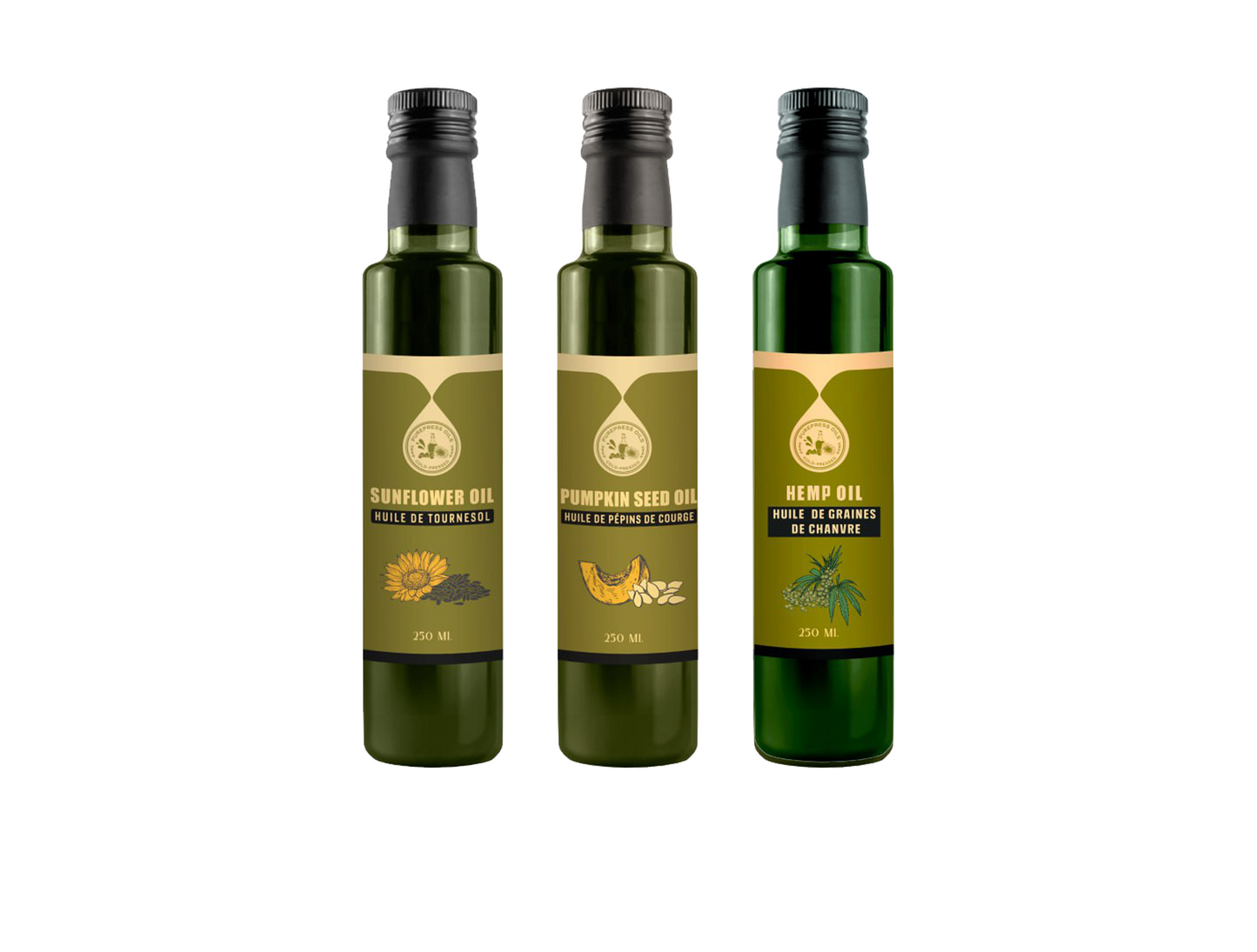 Plant-Powered Wellness Oil Set – 3×250ml Cold-Pressed Oils