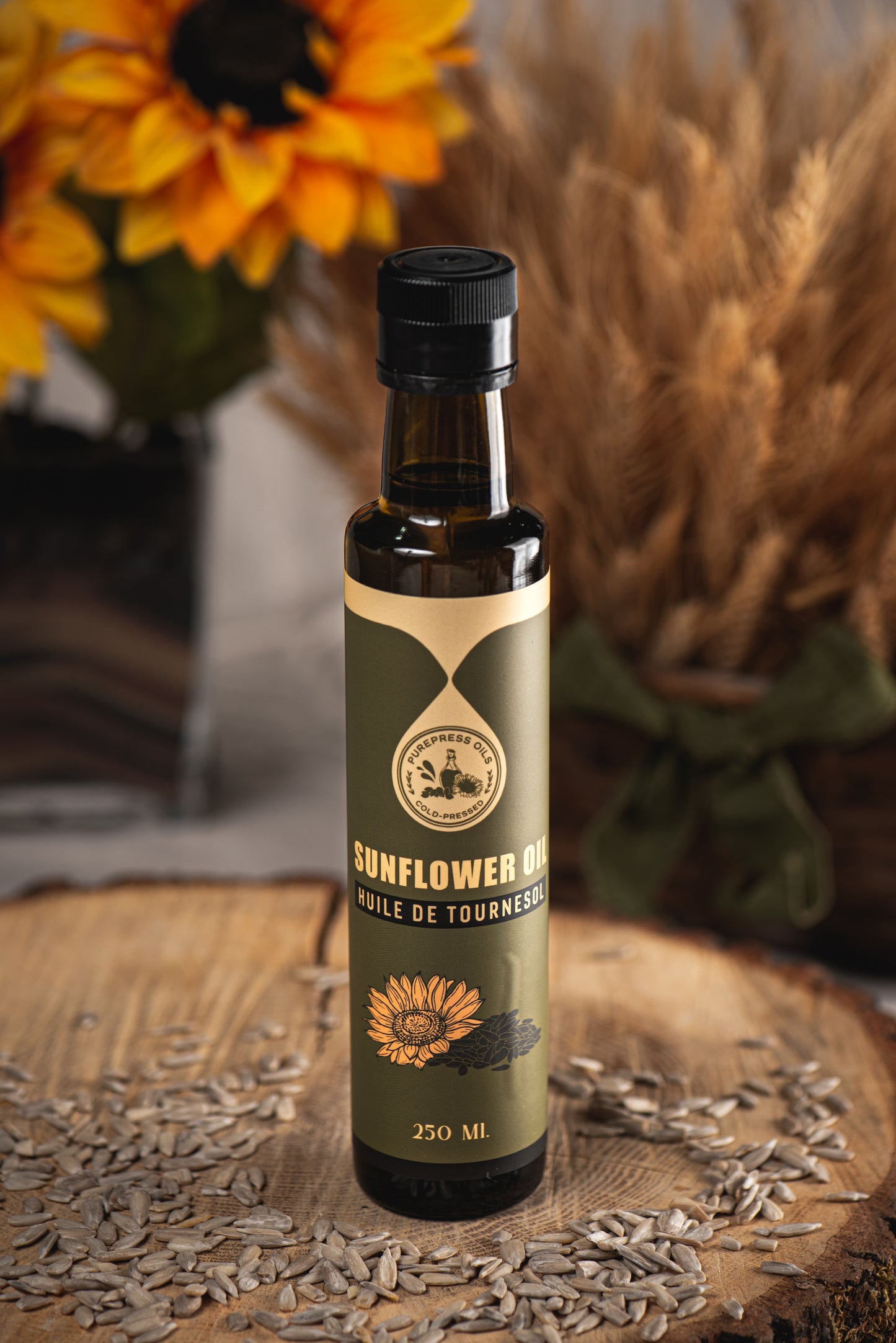 Purepress Oils Sunflower oil 250ml bottle