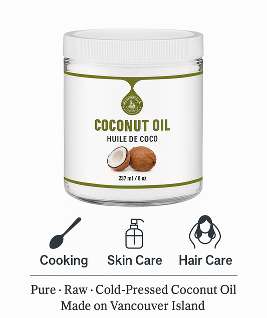 Cold Pressed Coconut Oil - Pure, Unprocessed, Unfiltered From Organic Coconut